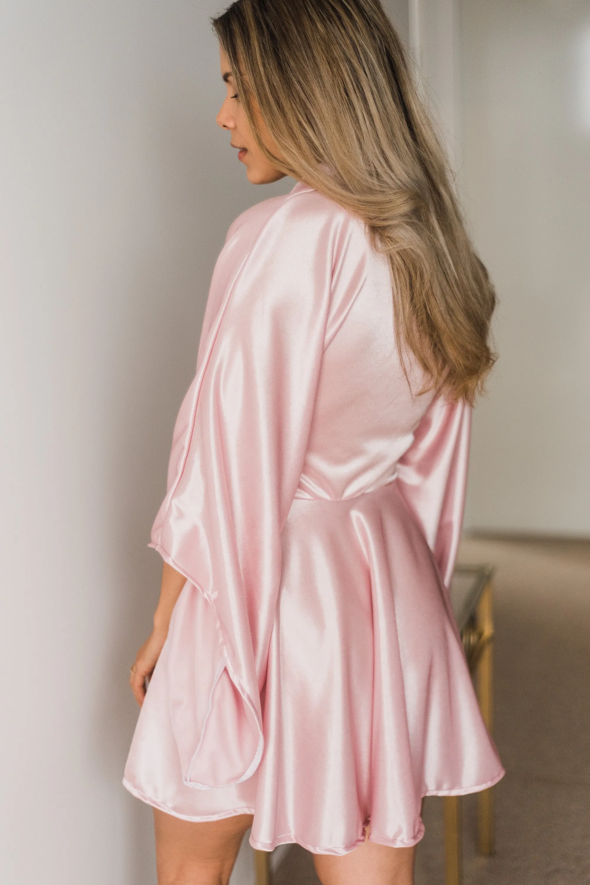 Margot Pink Circle Skirt Robe