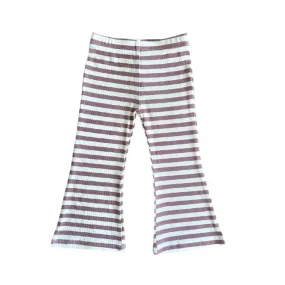 Mauve Stripe Girl's Flare Pants