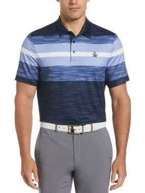 Men's Color Block Engineered Marl Stripe Polo