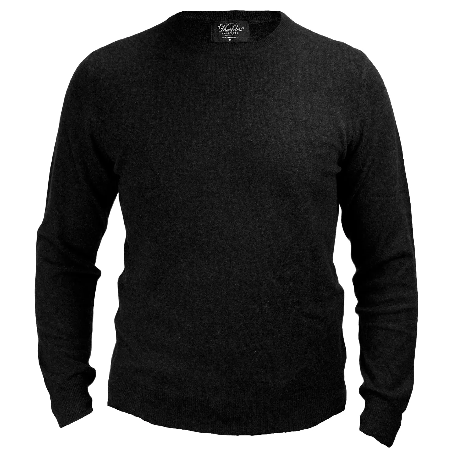 Men's Dunedin Cashmere 100% Cashmere Crew Neck Sweater  Charcoal