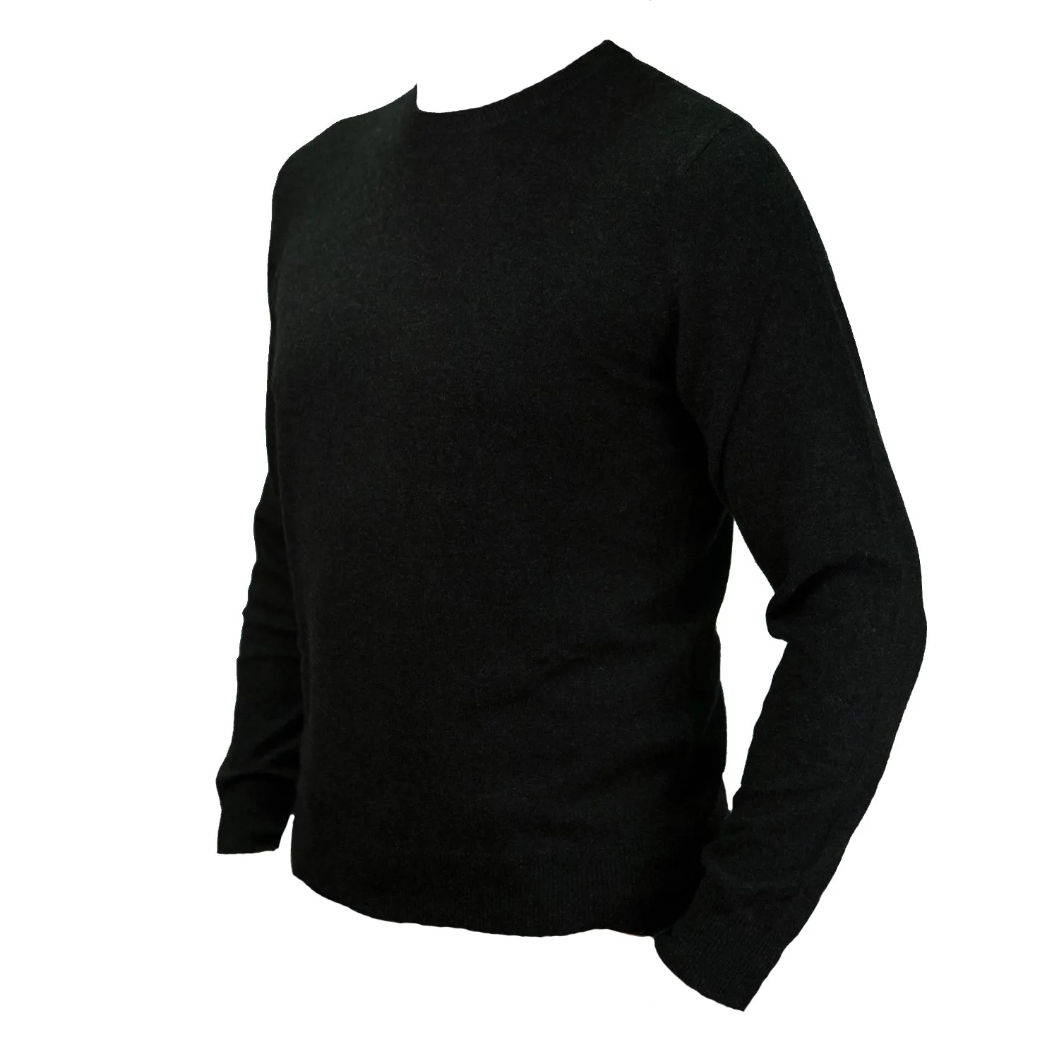 Men's Dunedin Cashmere 100% Cashmere Crew Neck Sweater  Charcoal