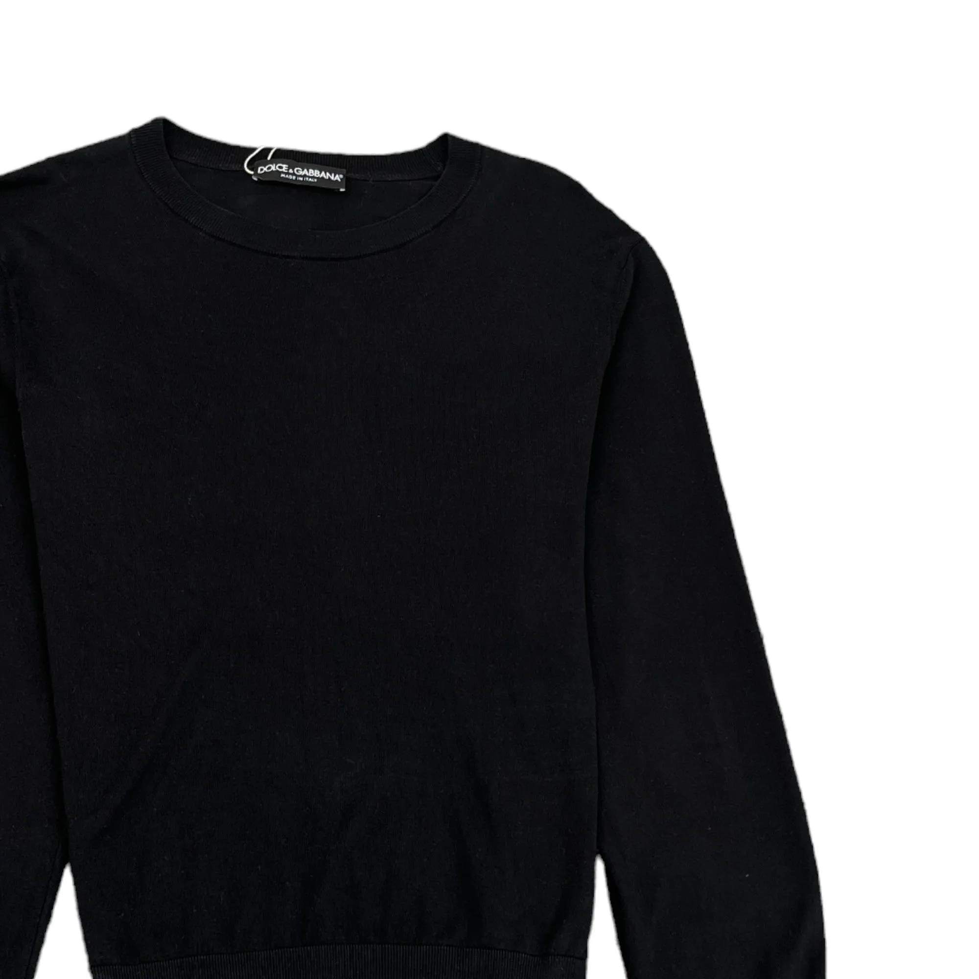 Men's Fine Knit Jumper Black Size M