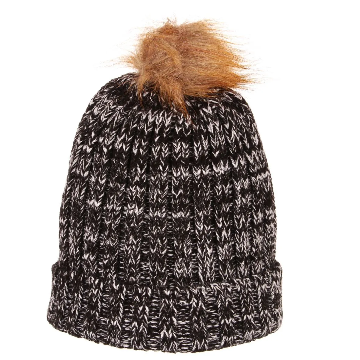 Michigan Wolverines Zephyr WOMEN'S "Gracie" Faux Fur Poofball Knit Beanie Cap