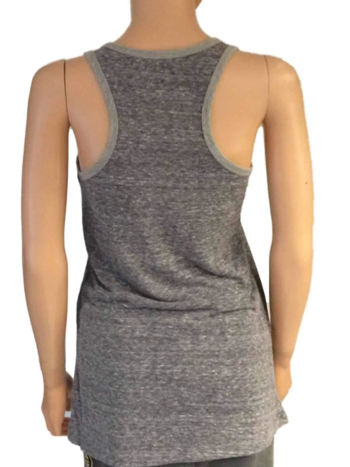 Milwaukee Brewers SAAG Women Gray Racerback Sleeveless Shadow Tank Top