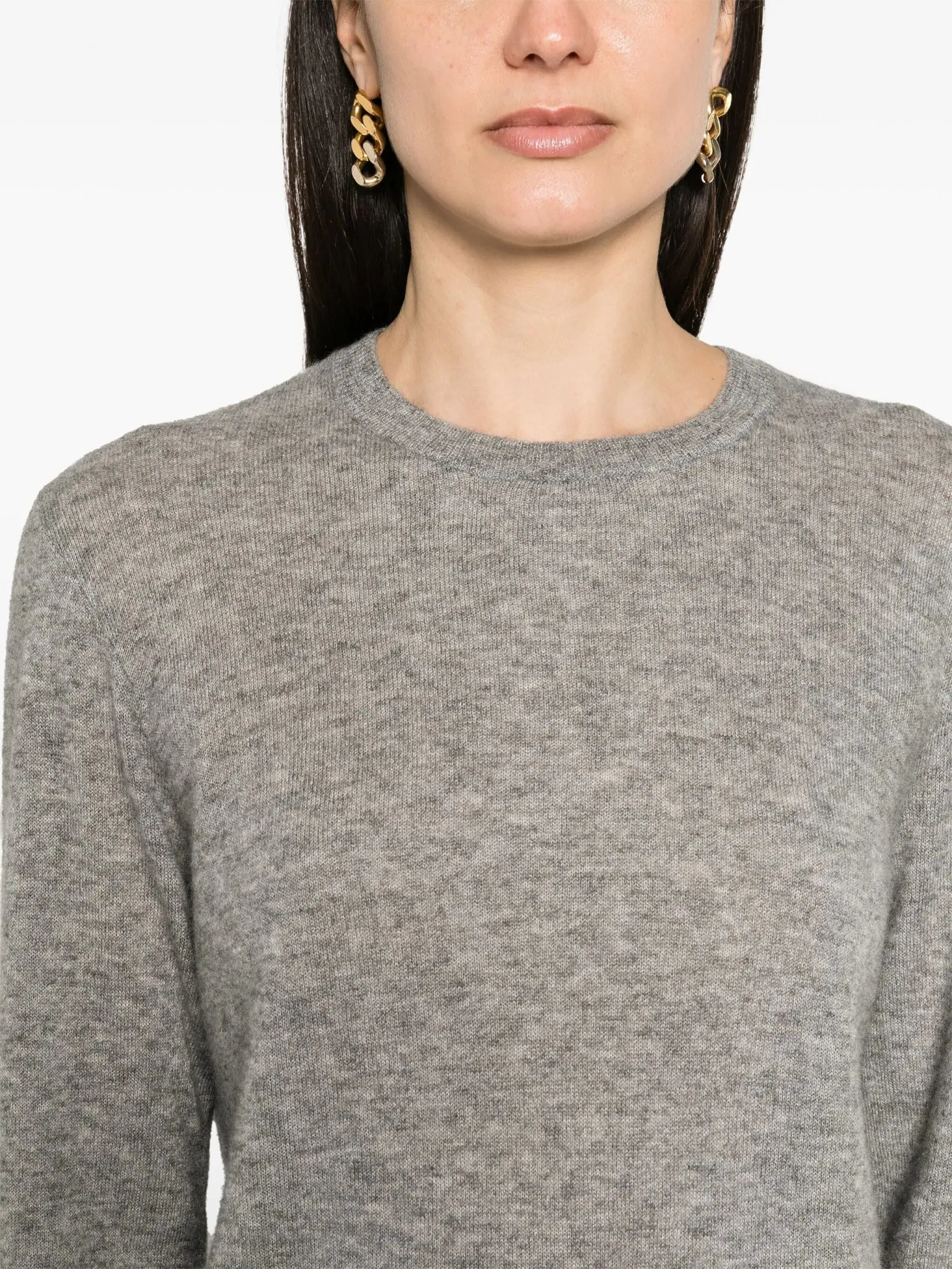 mélange cashmere-blend jumper