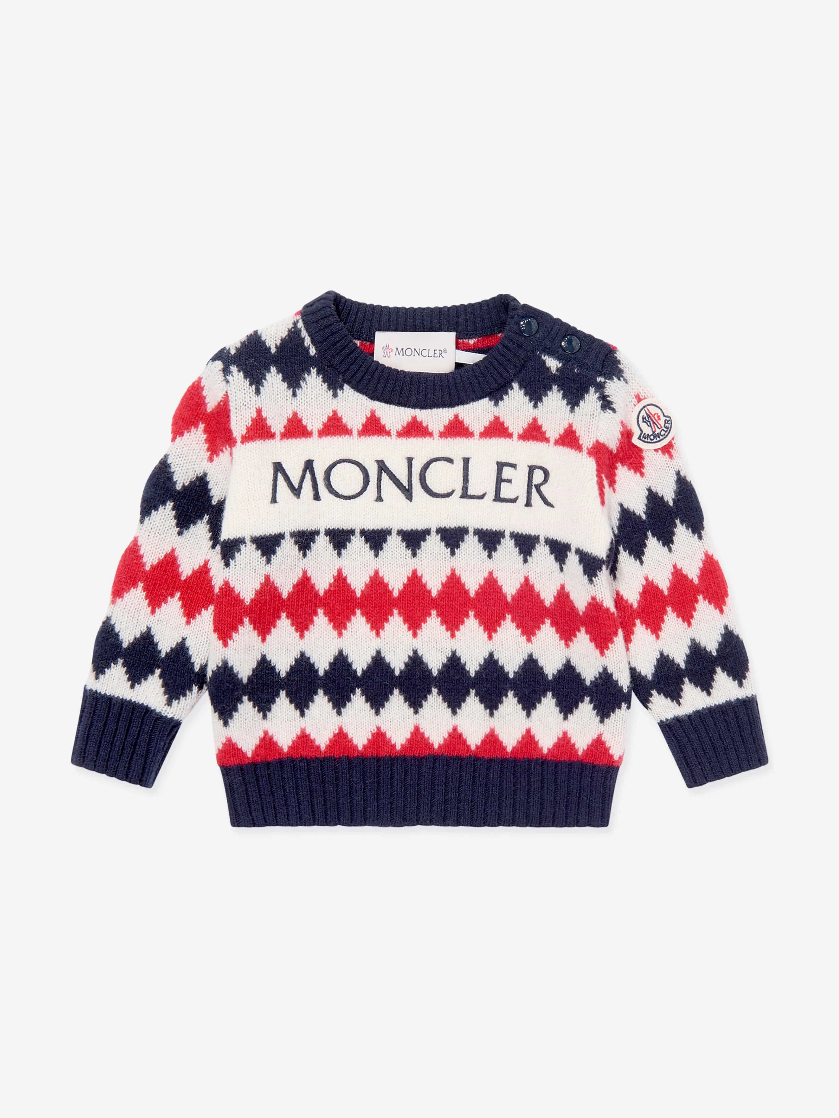 Moncler Enfant Baby Boys Logo Jumper in Multicolour