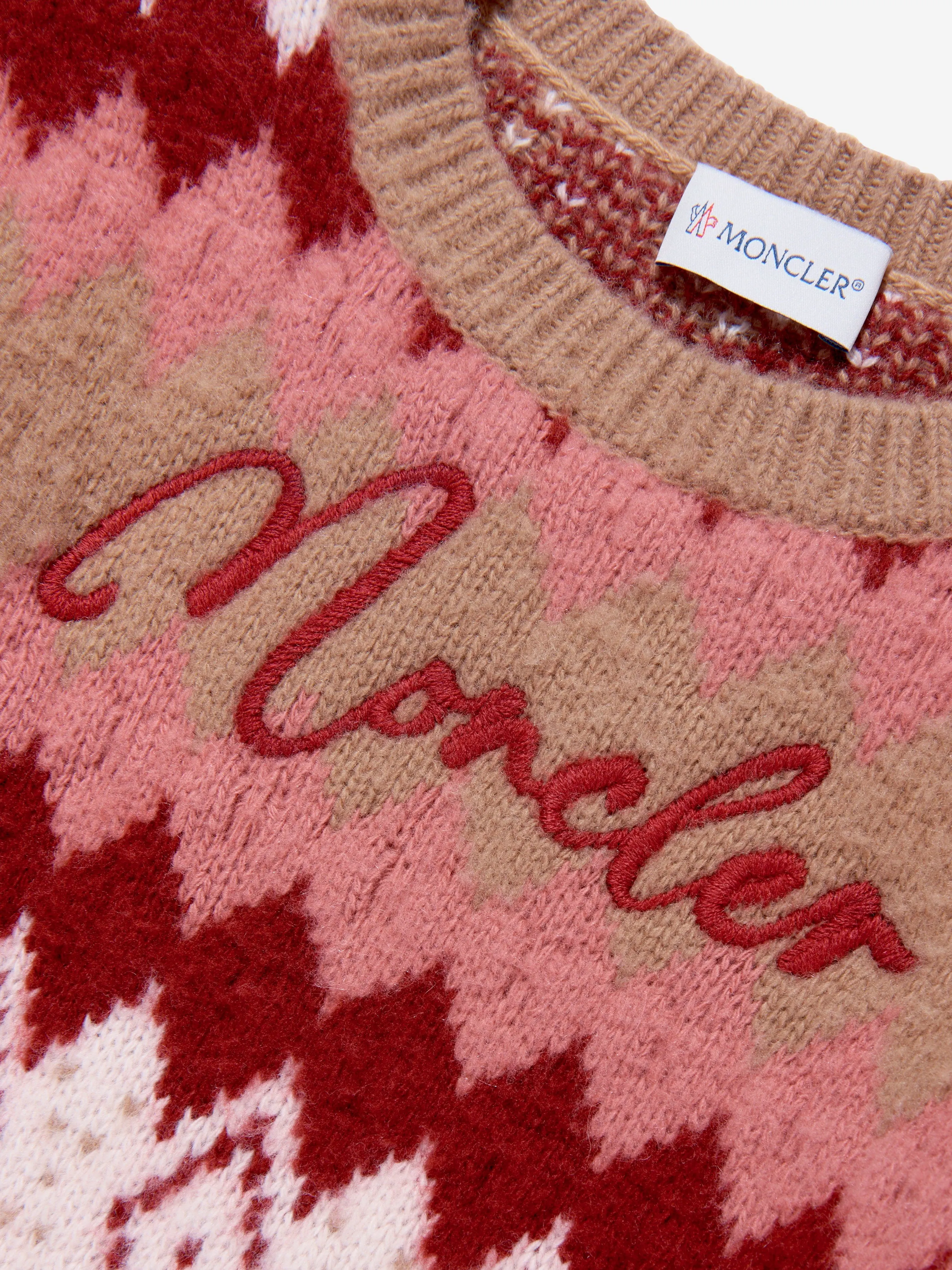 Moncler Enfant Girls Wool Knitted Jumper in Multicolour