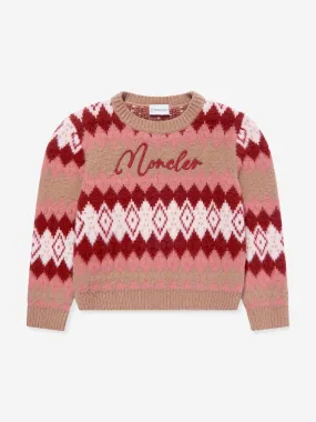 Moncler Enfant Girls Wool Knitted Jumper in Multicolour