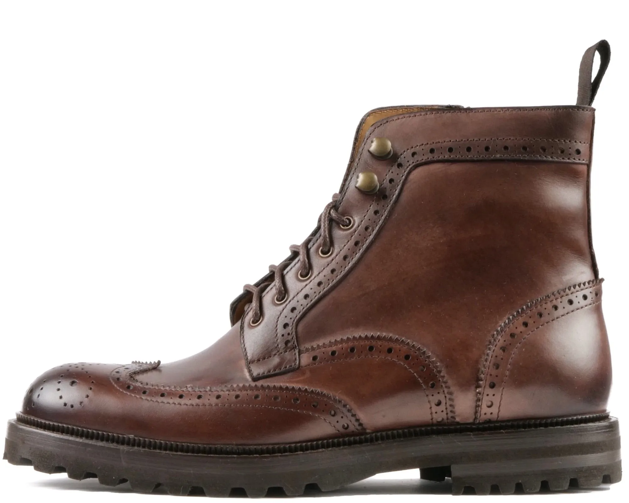 Montana Wingtip Brogue Boot Brown