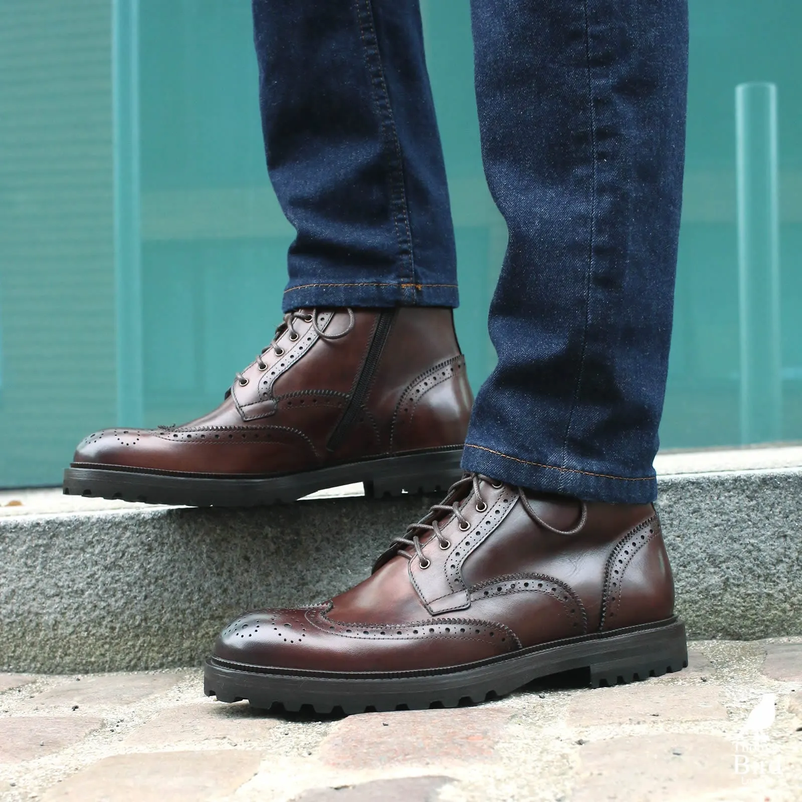 Montana Wingtip Brogue Boot Brown