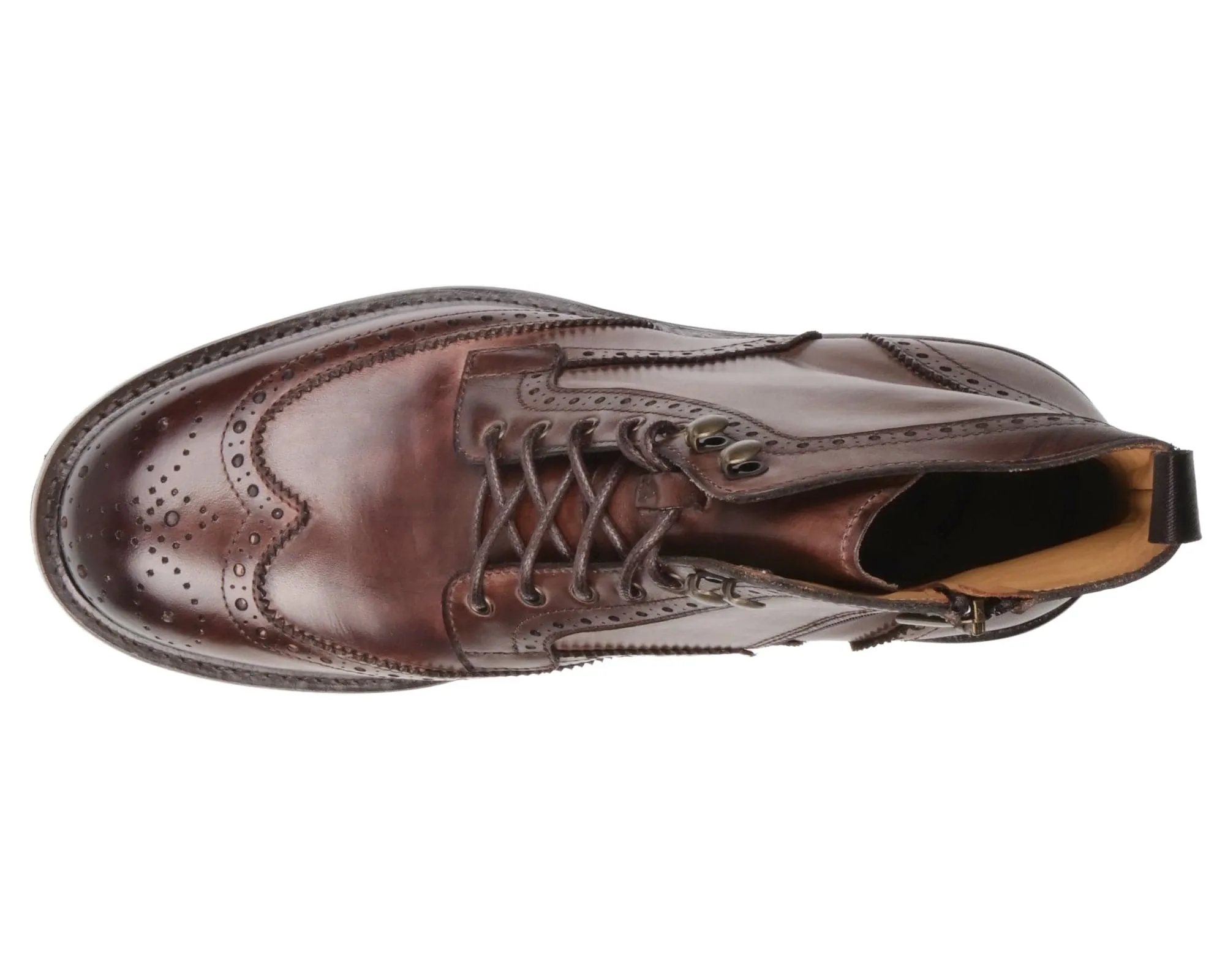 Montana Wingtip Brogue Boot Brown