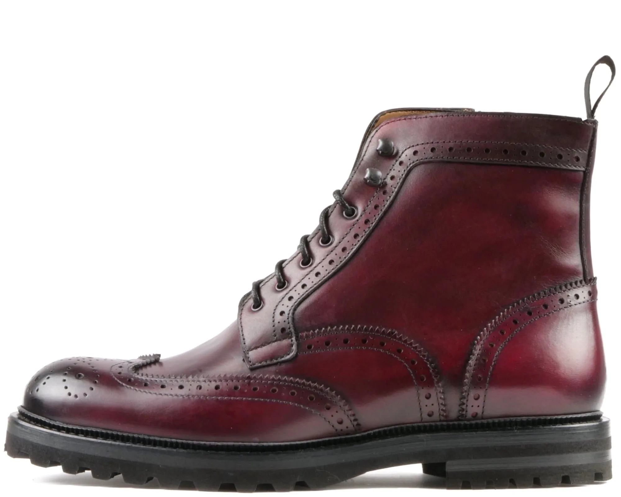 Montana Wingtip Brogue Boot Oxblood