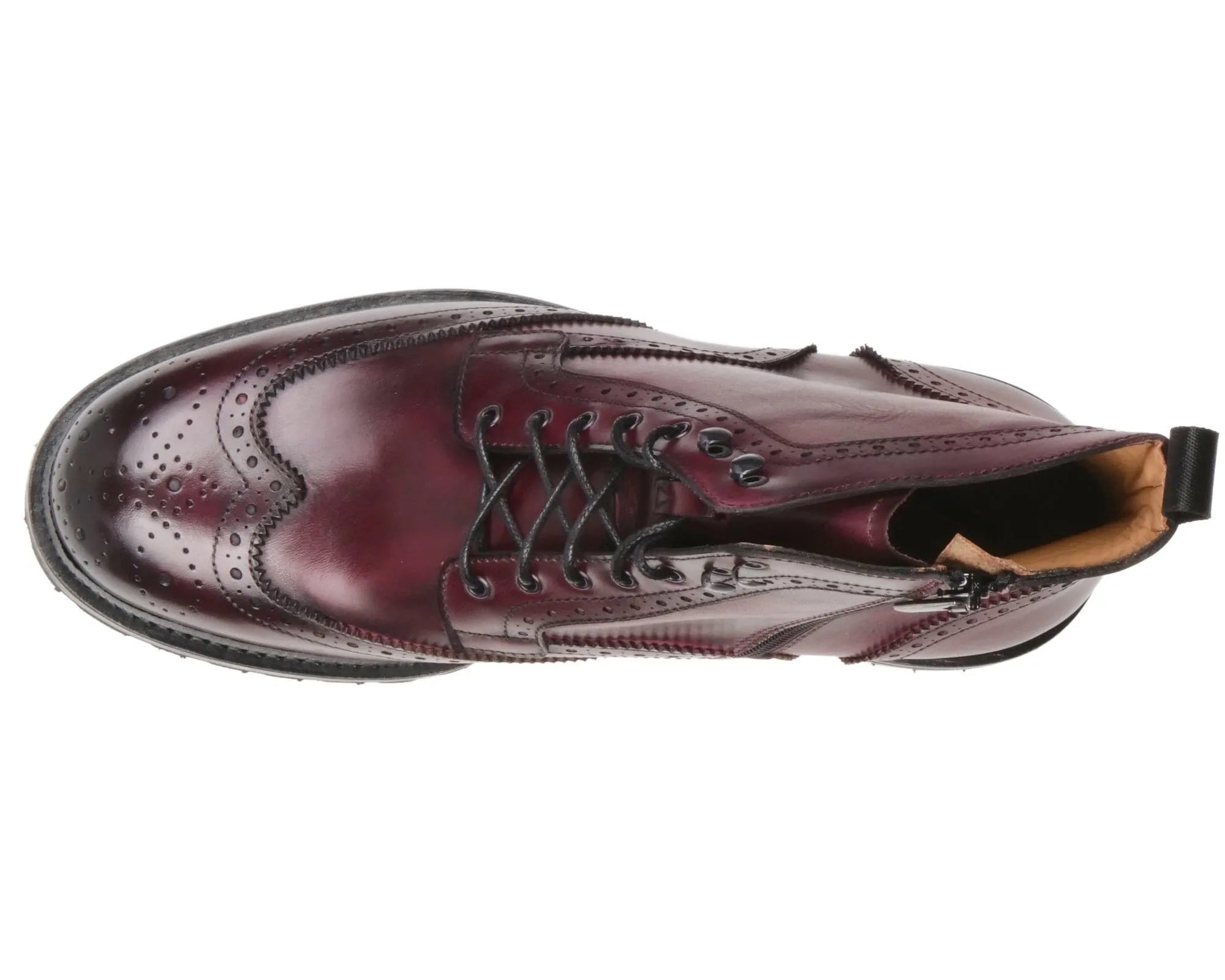 Montana Wingtip Brogue Boot Oxblood