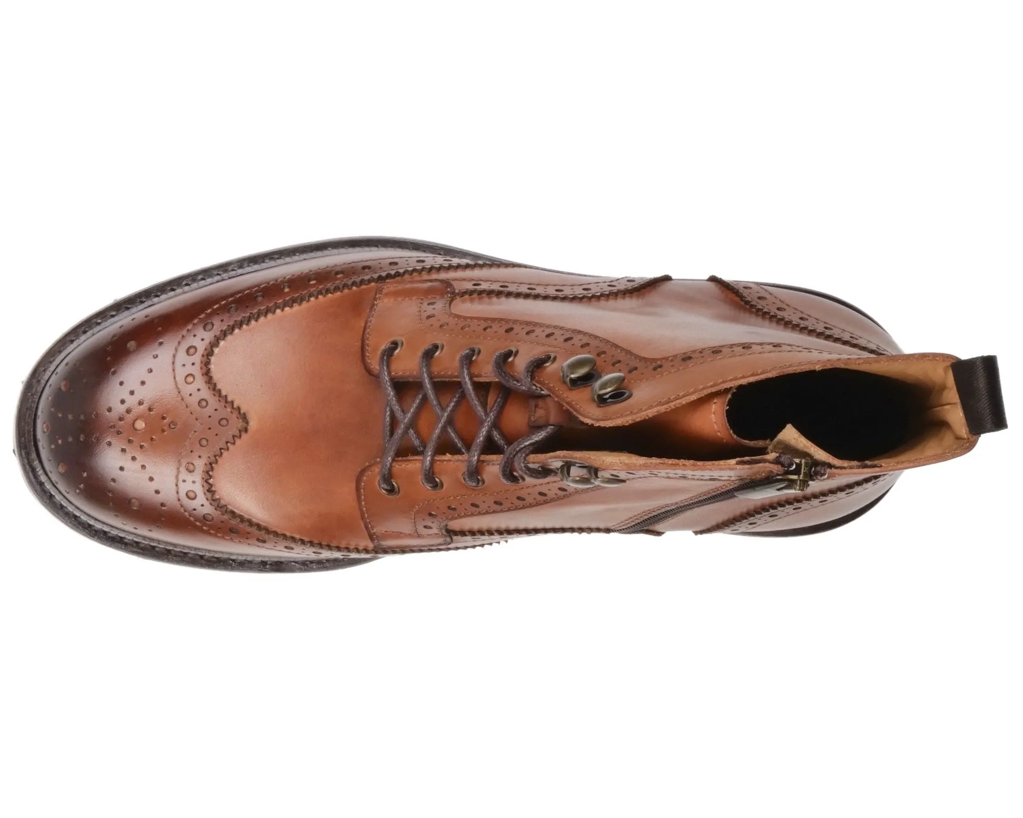 Montana Wingtip Brogue Boot Tan