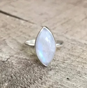 moonstone marquis ring