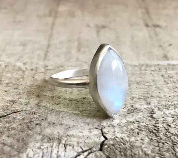 moonstone marquis ring