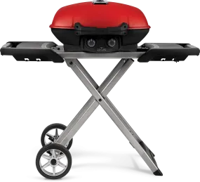 Napoleon TravelQ 285X (Red) Portable Propane BBQ with Scissor Cart & Griddle TQ285X-RD-1-A