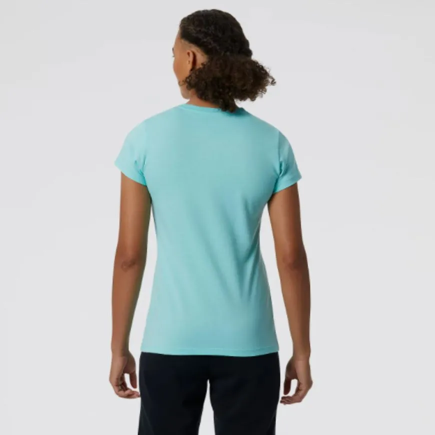 New Balance Essentials Stacked Women Lifestyle T-Shirt Surf