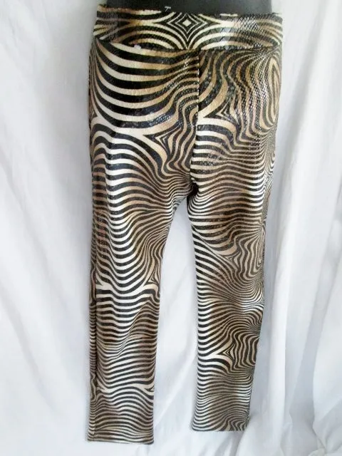 NEW WOMENS CACHE ANIMAL PRINT TIGER ZEBRA LEOPARD Disco Party Pants 4 Snakeskin