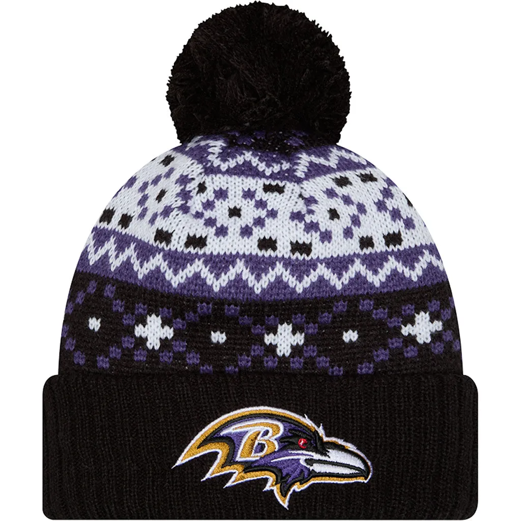 NFL Baltimore Ravens New Era Nostalgia Knit Hat