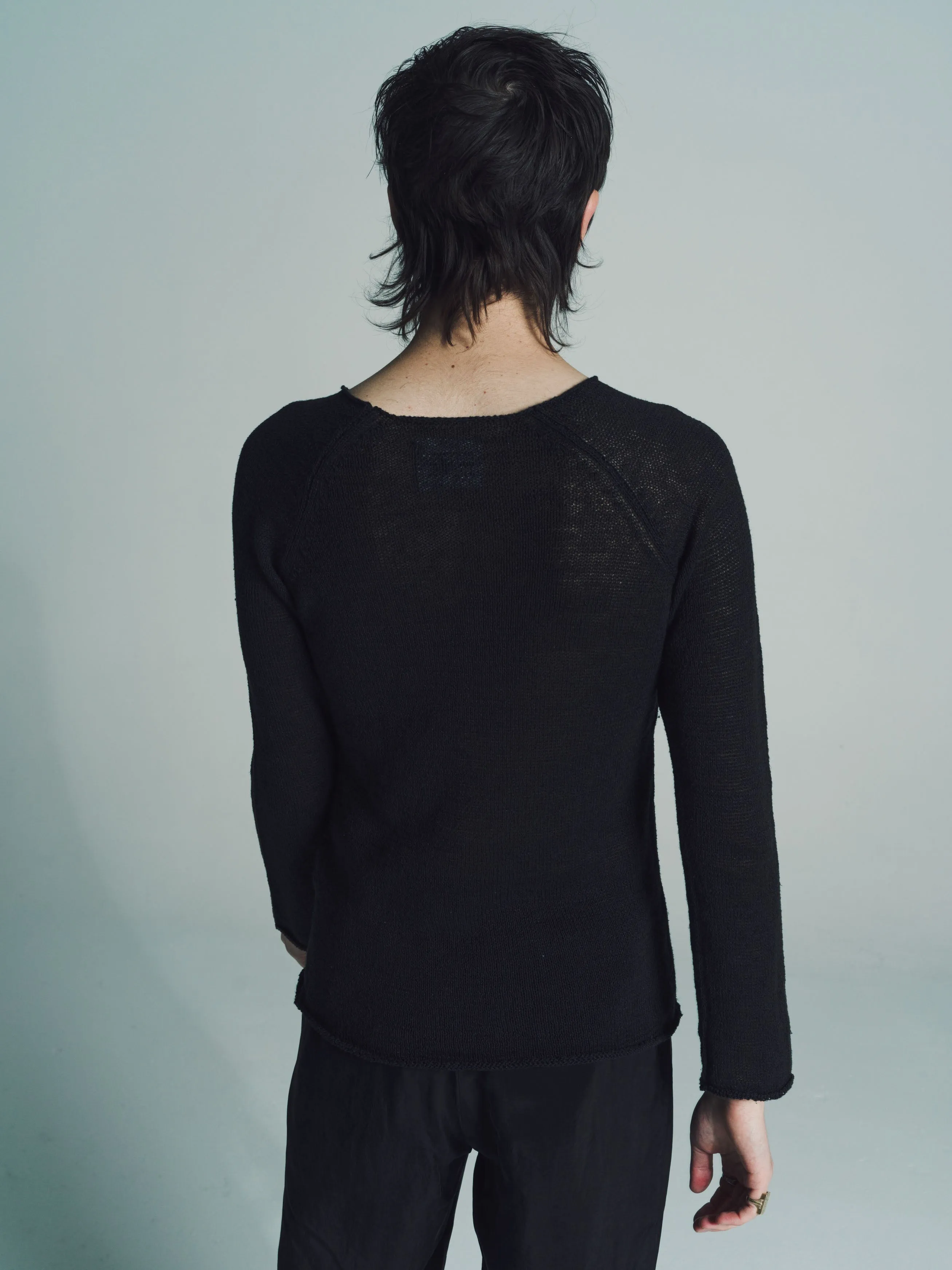 NO.246 Black Hemp & Silk Blend Jumper