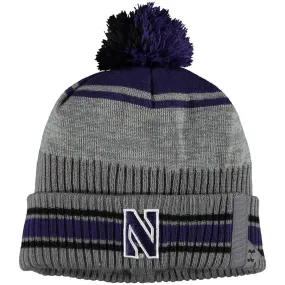 Northwestern Wildcats Under Armour 2019 Sideline POM Cuffed Knit Beanie Hat Cap