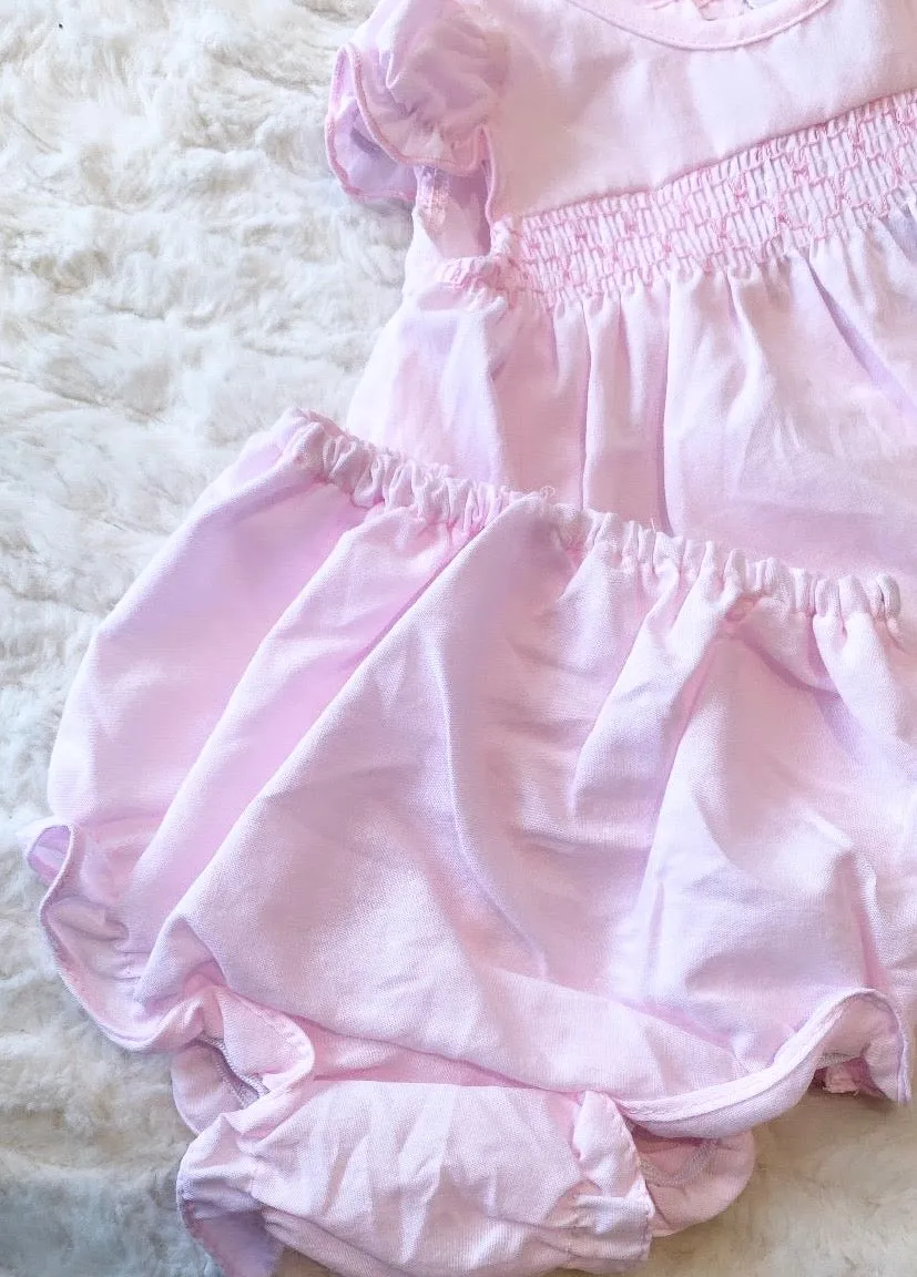 Nursery time rose embroidery dress and knickers