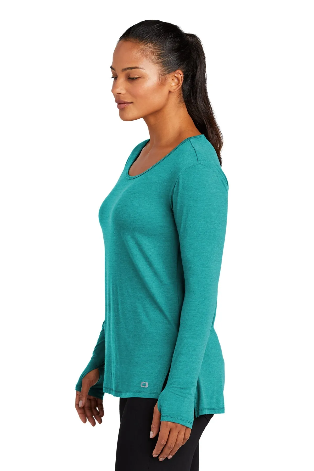 OGIO Ladies Luuma Long Sleeve Customized Tunics, Vivid Teal