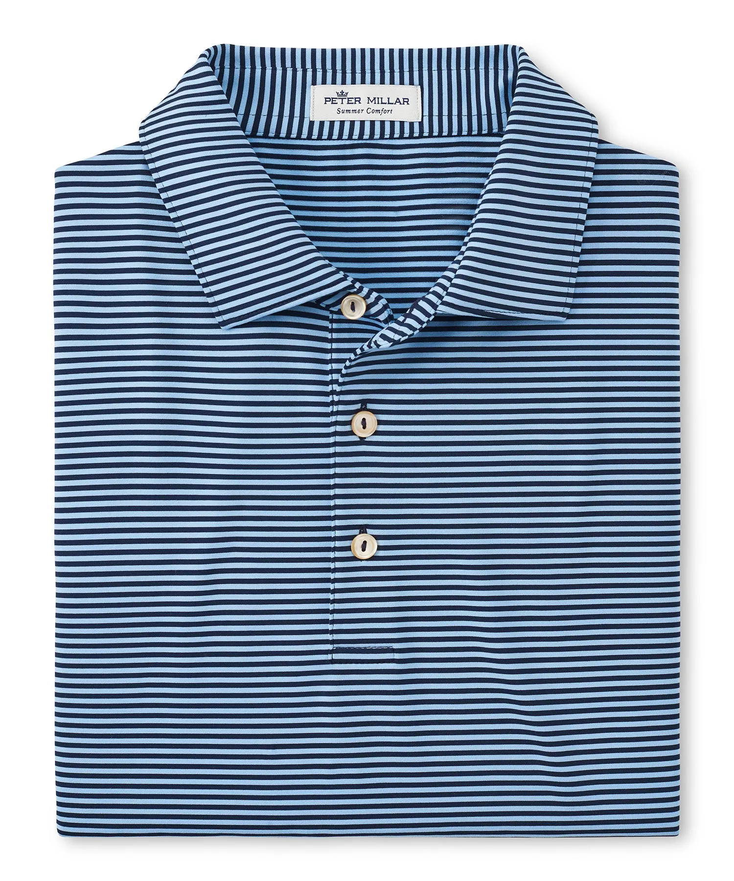 Peter Millar Short Sleeve Hales Stripe Polo Knit Shirt