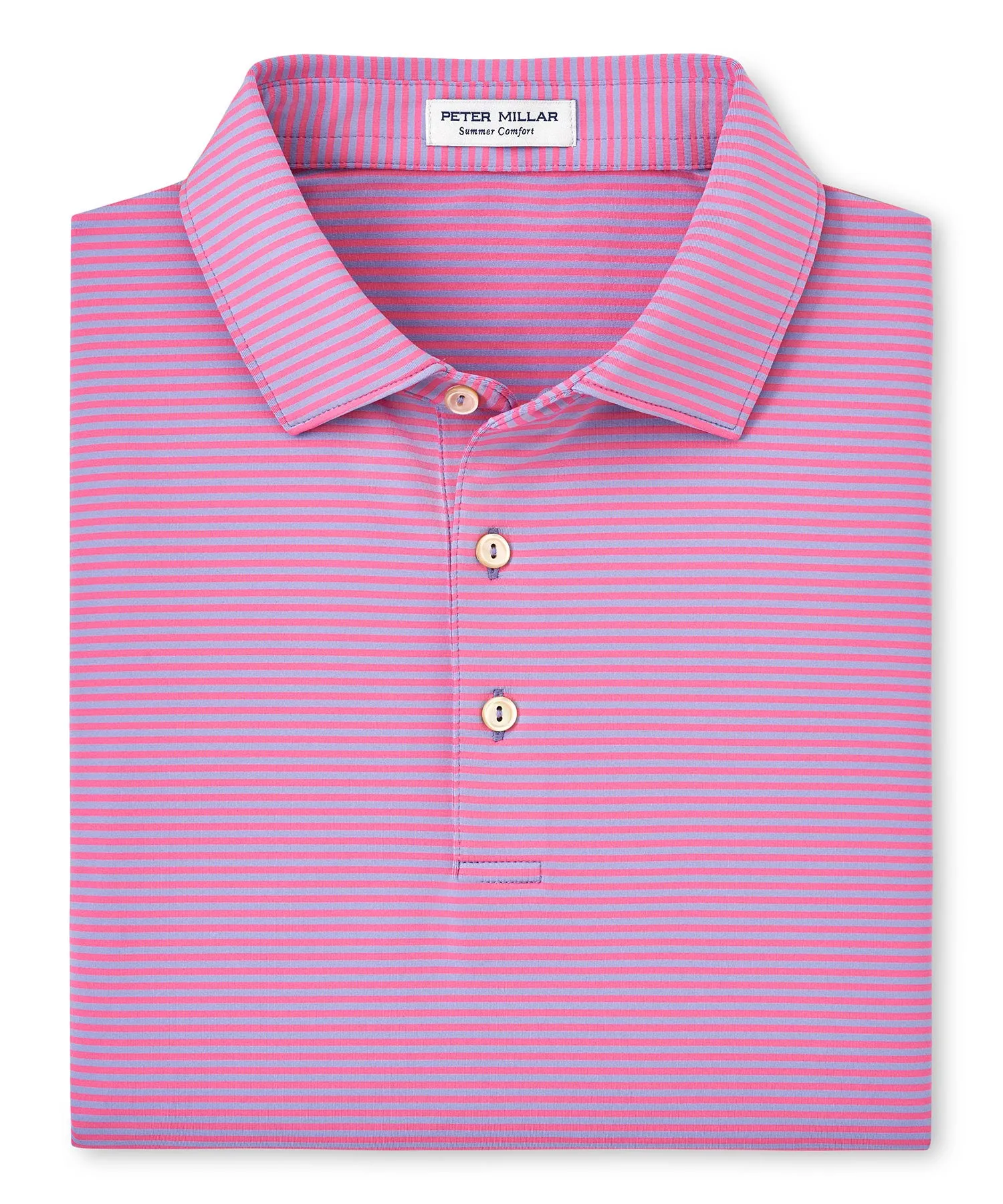 Peter Millar Short Sleeve Hales Stripe Polo Knit Shirt