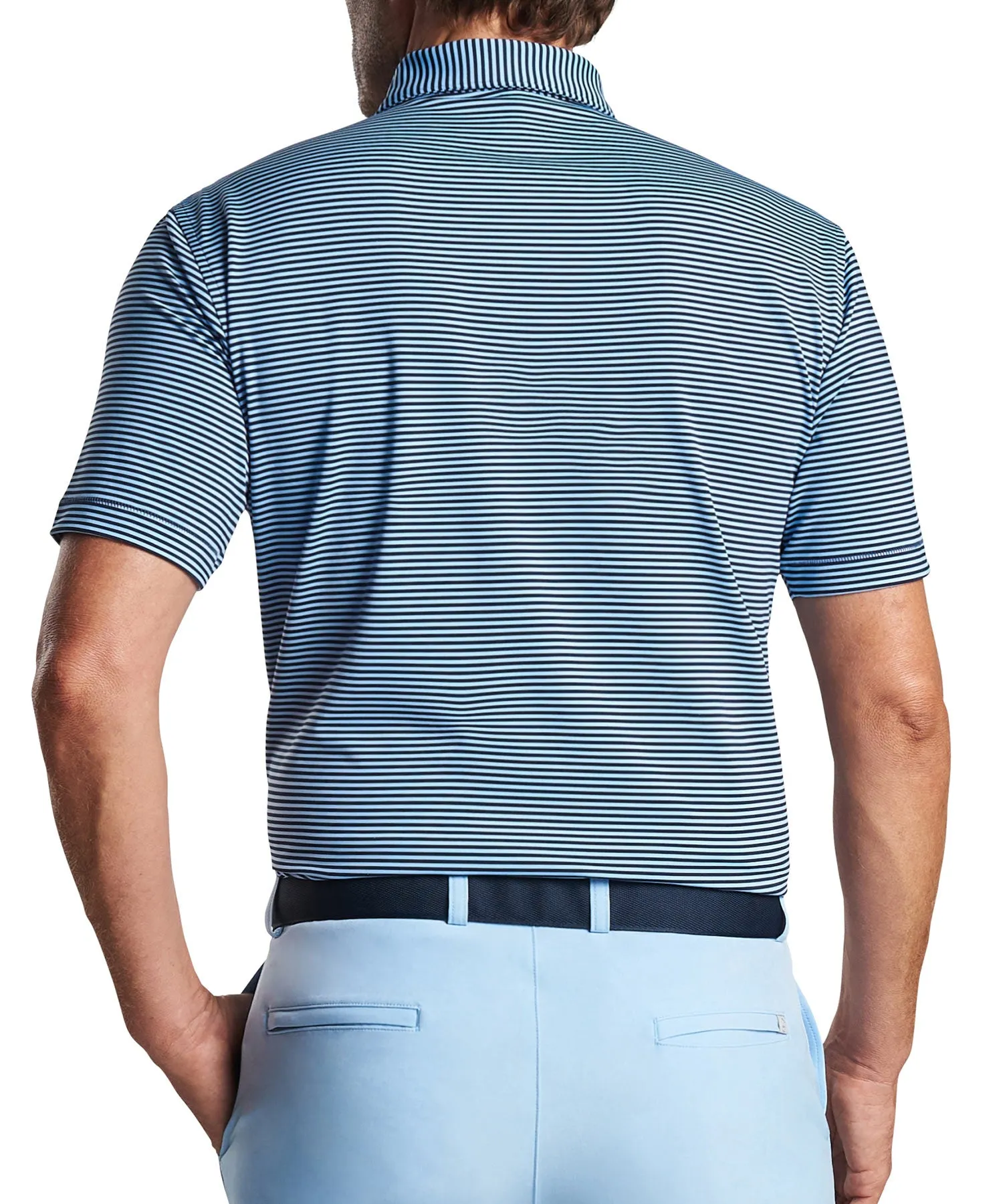 Peter Millar Short Sleeve Hales Stripe Polo Knit Shirt