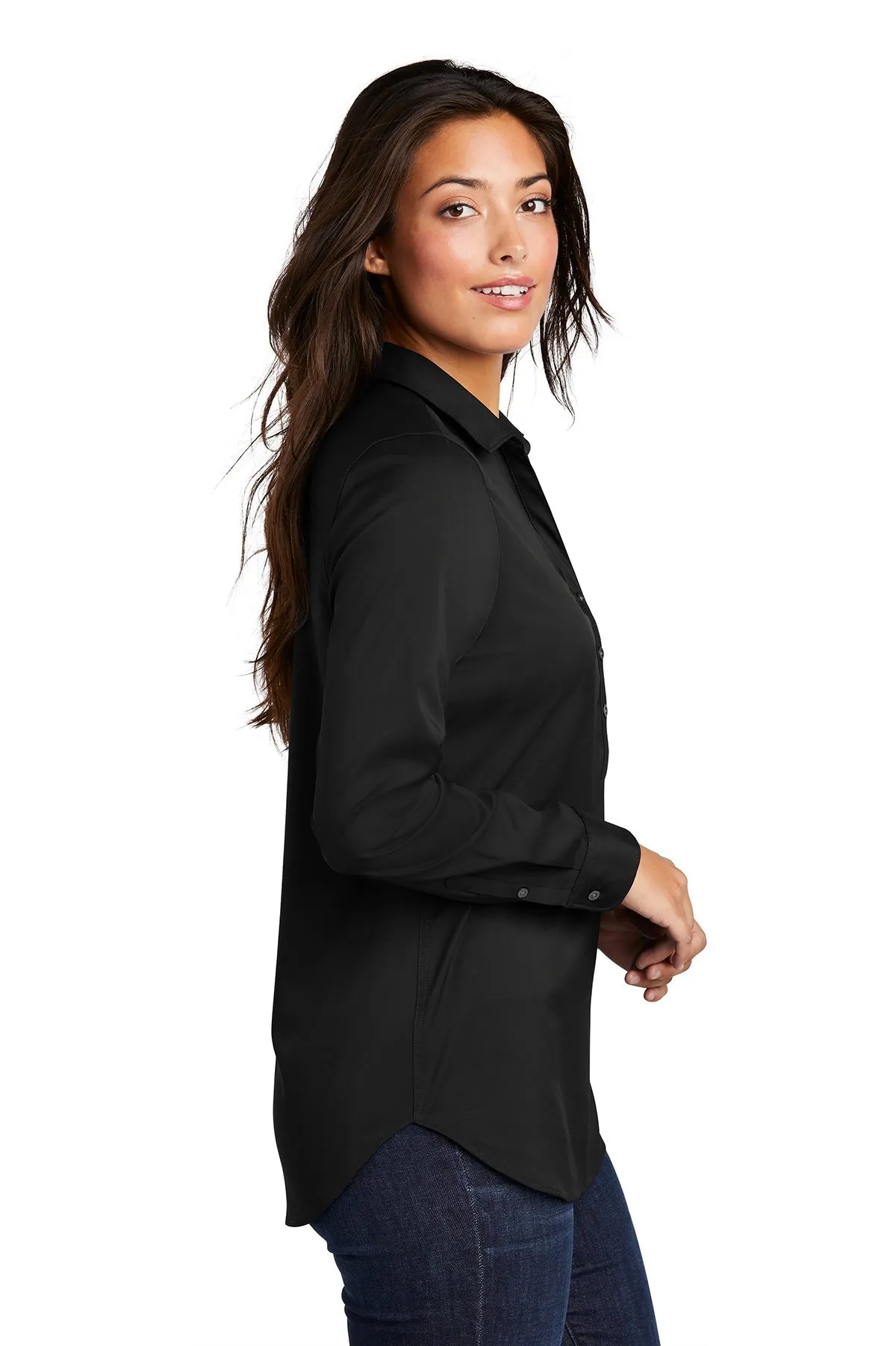 Port Authority Ladies City Stretch Customized Tunics, Black