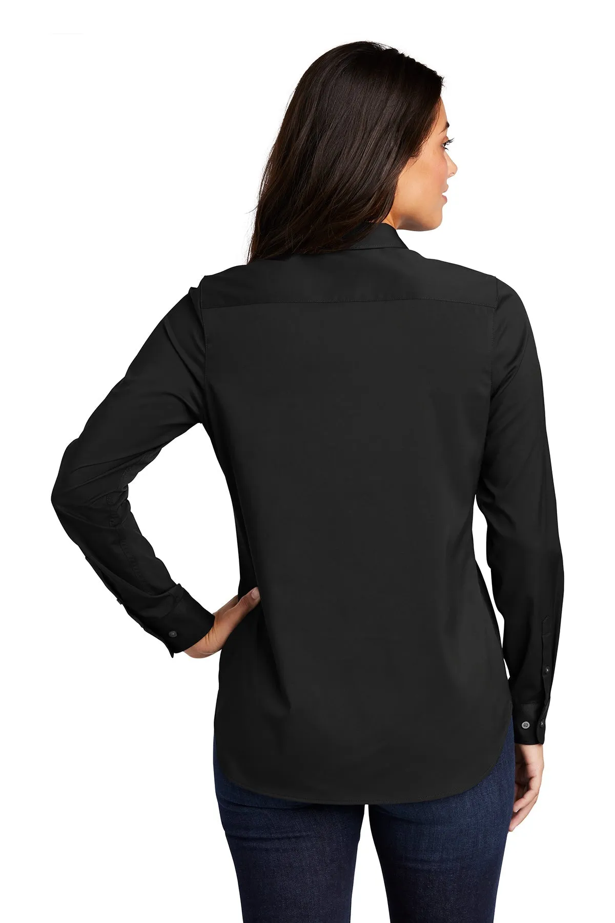 Port Authority Ladies City Stretch Customized Tunics, Black