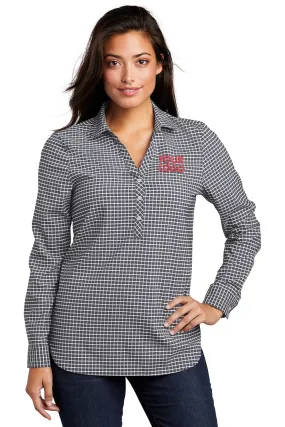 Port Authority Ladies City Stretch Customized Tunics, Graphite/ White