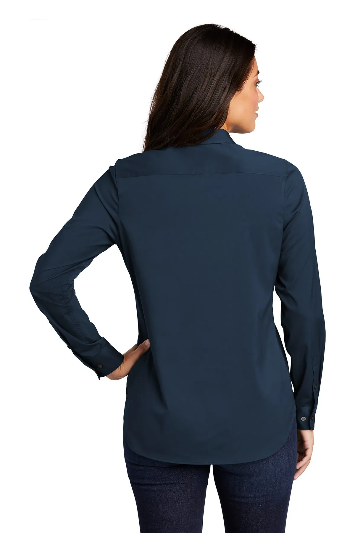 Port Authority Ladies City Stretch Customized Tunics, River BlueNavy