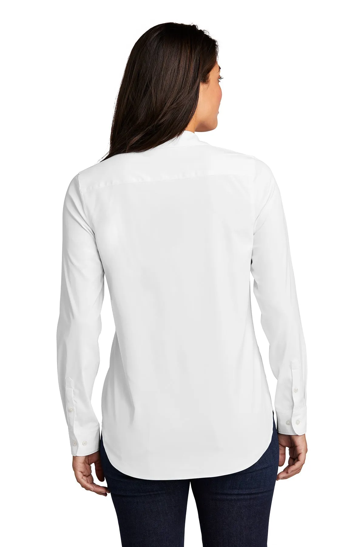 Port Authority Ladies City Stretch Customized Tunics, White