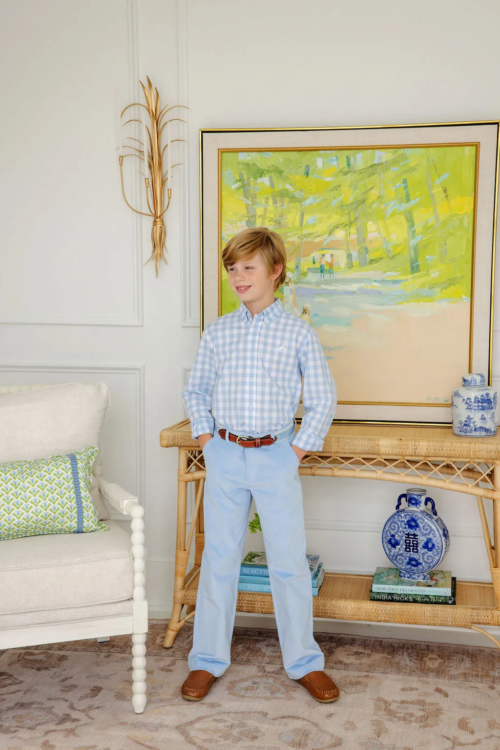 Prep School Pants (Corduroy) - Beale Street Blue