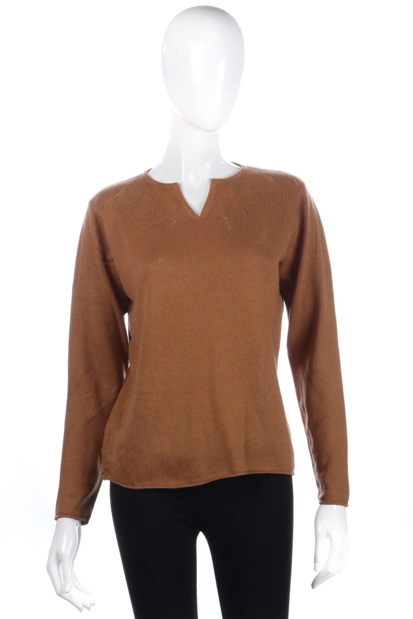 Pringle silk and cashmere brown jumper size M