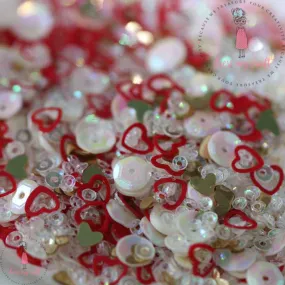 Red Hearts Sequins - 25gm