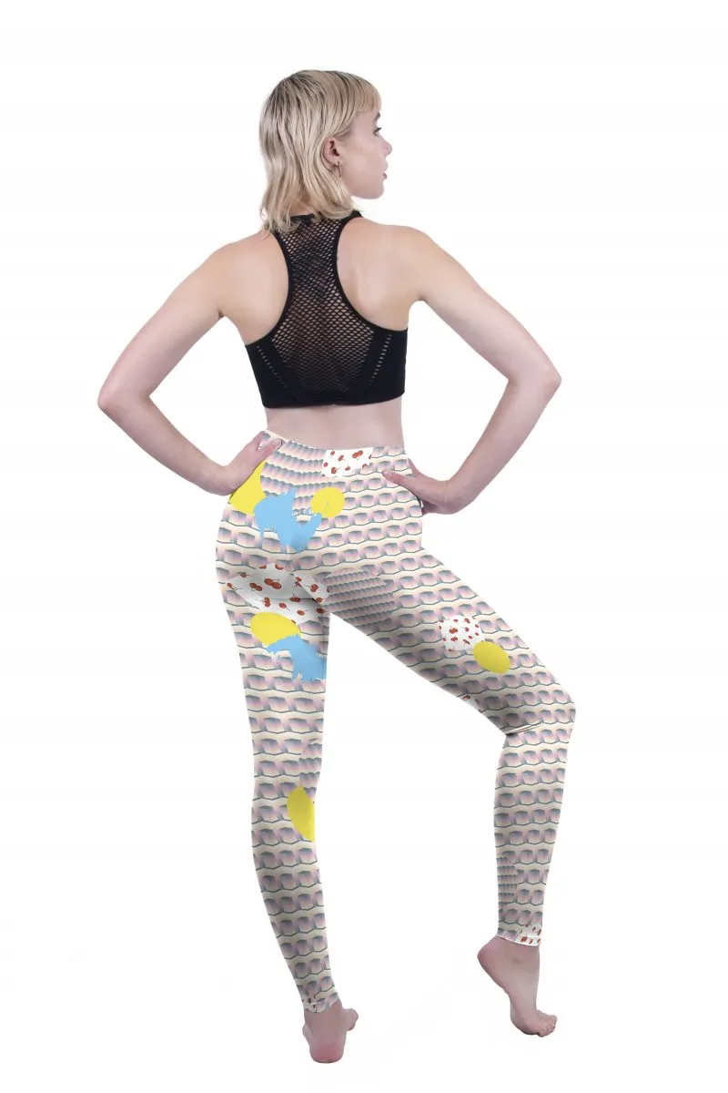 Regular Leggings (8-12 UK Size) - Stacked Cherry Kiss