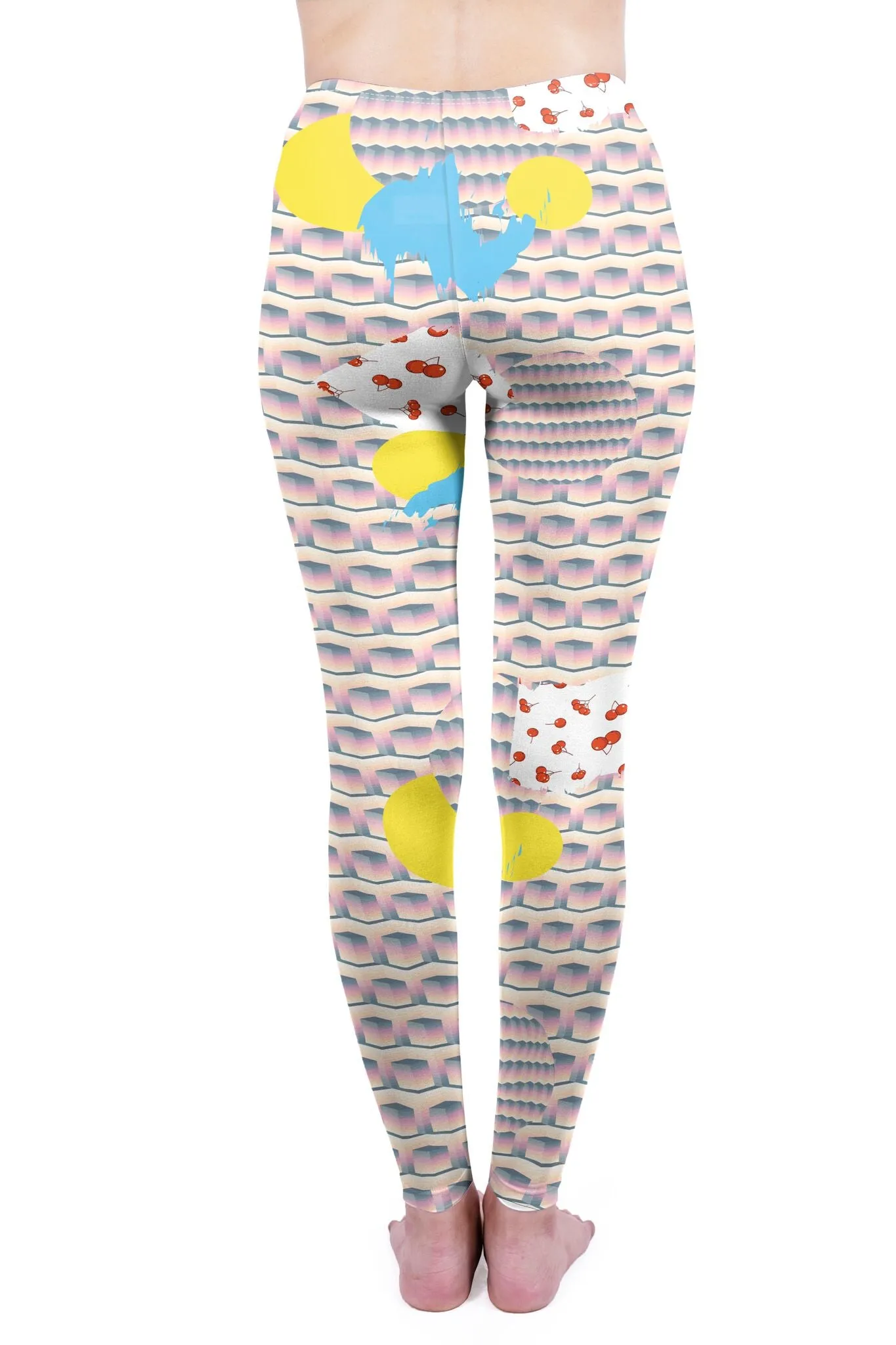 Regular Leggings (8-12 UK Size) - Stacked Cherry Kiss