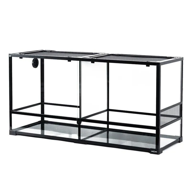 REPTI ZOO 90 Gallon 48*18*24 Glass Reptile Terrarium With Flexible Side Vent RK0223A