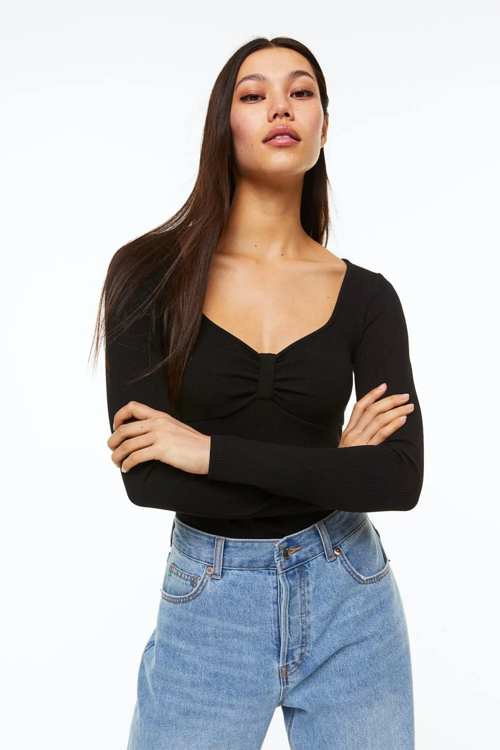 Ribbed Jersey Bodysuit