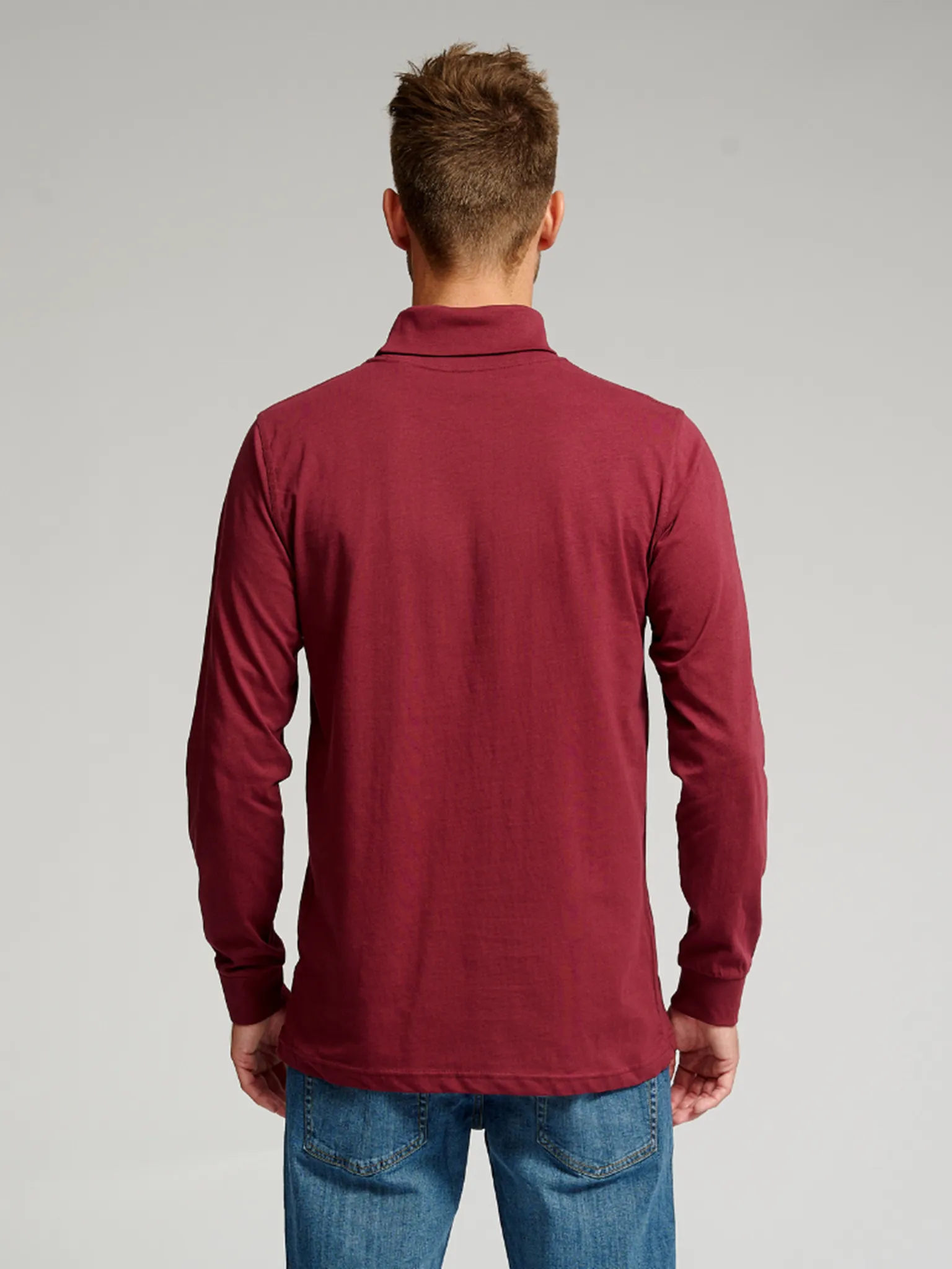 Rollneck jumper - Burgundy red