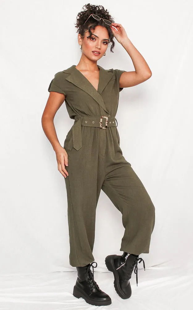 Safari Jumpsuit - Khaki