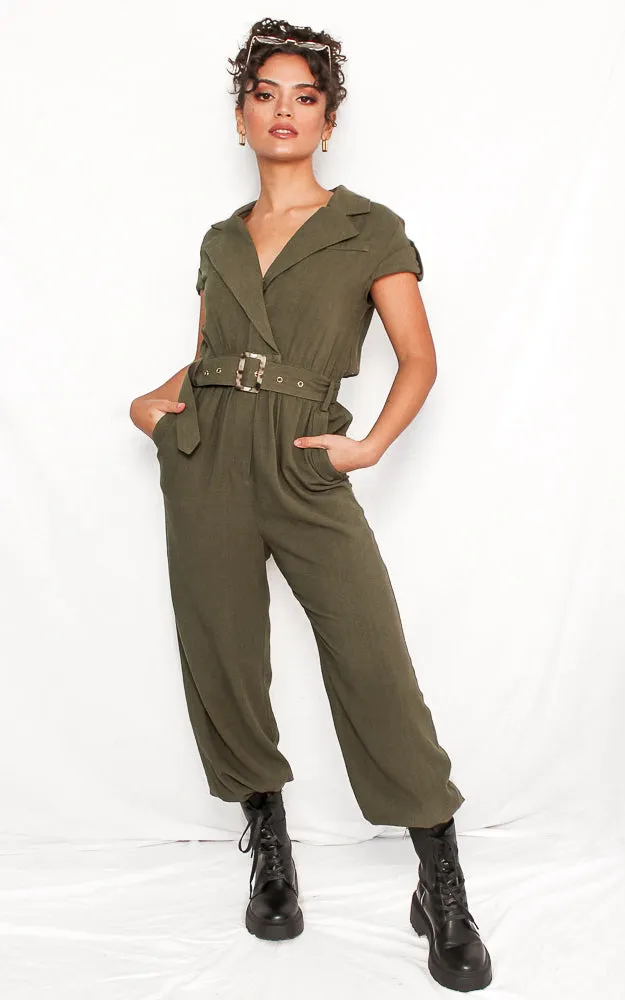 Safari Jumpsuit - Khaki