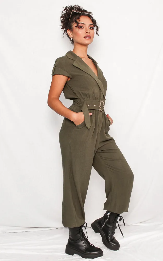 Safari Jumpsuit - Khaki