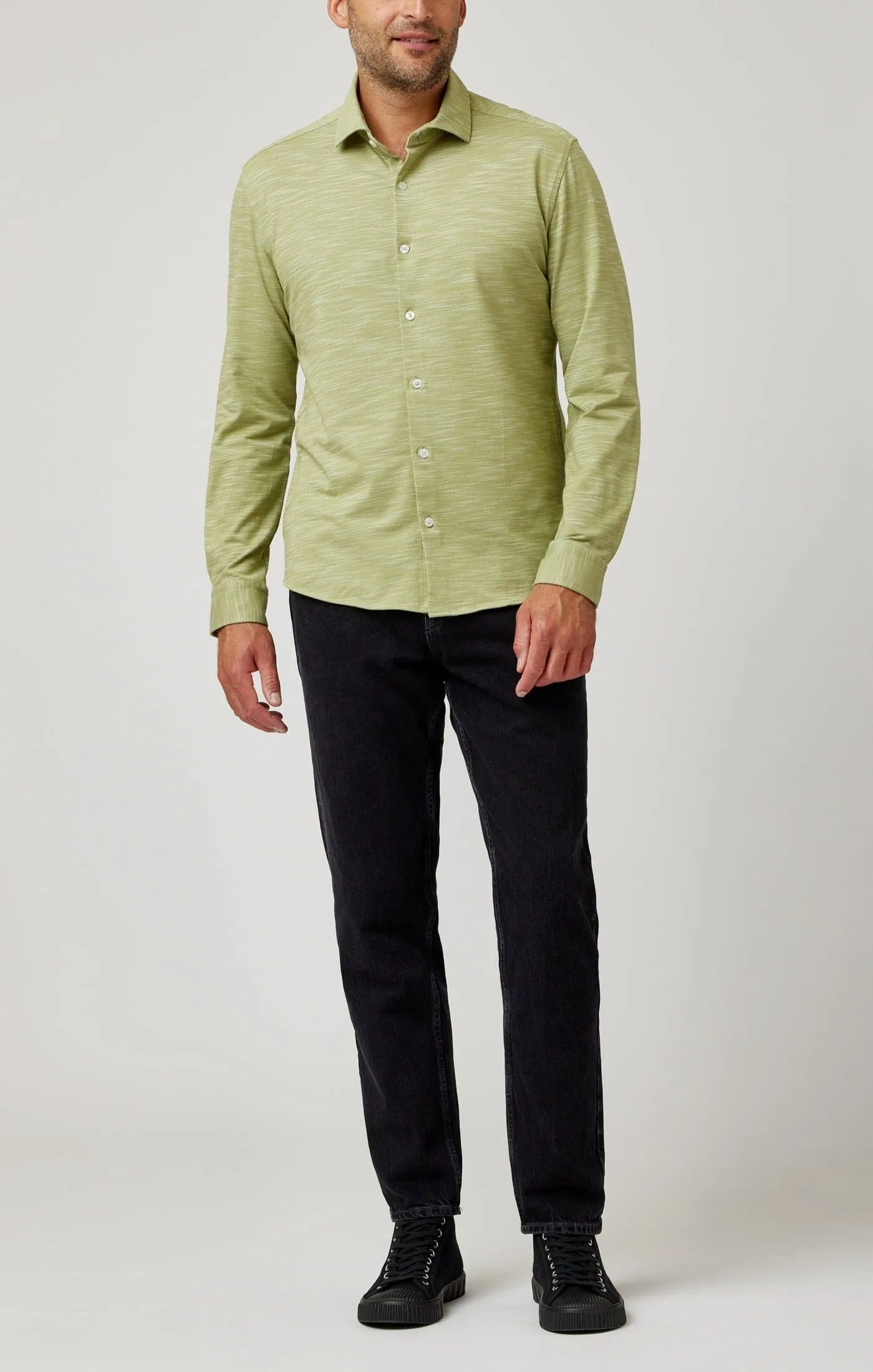 Sage Knit Slub Jersey Shirt