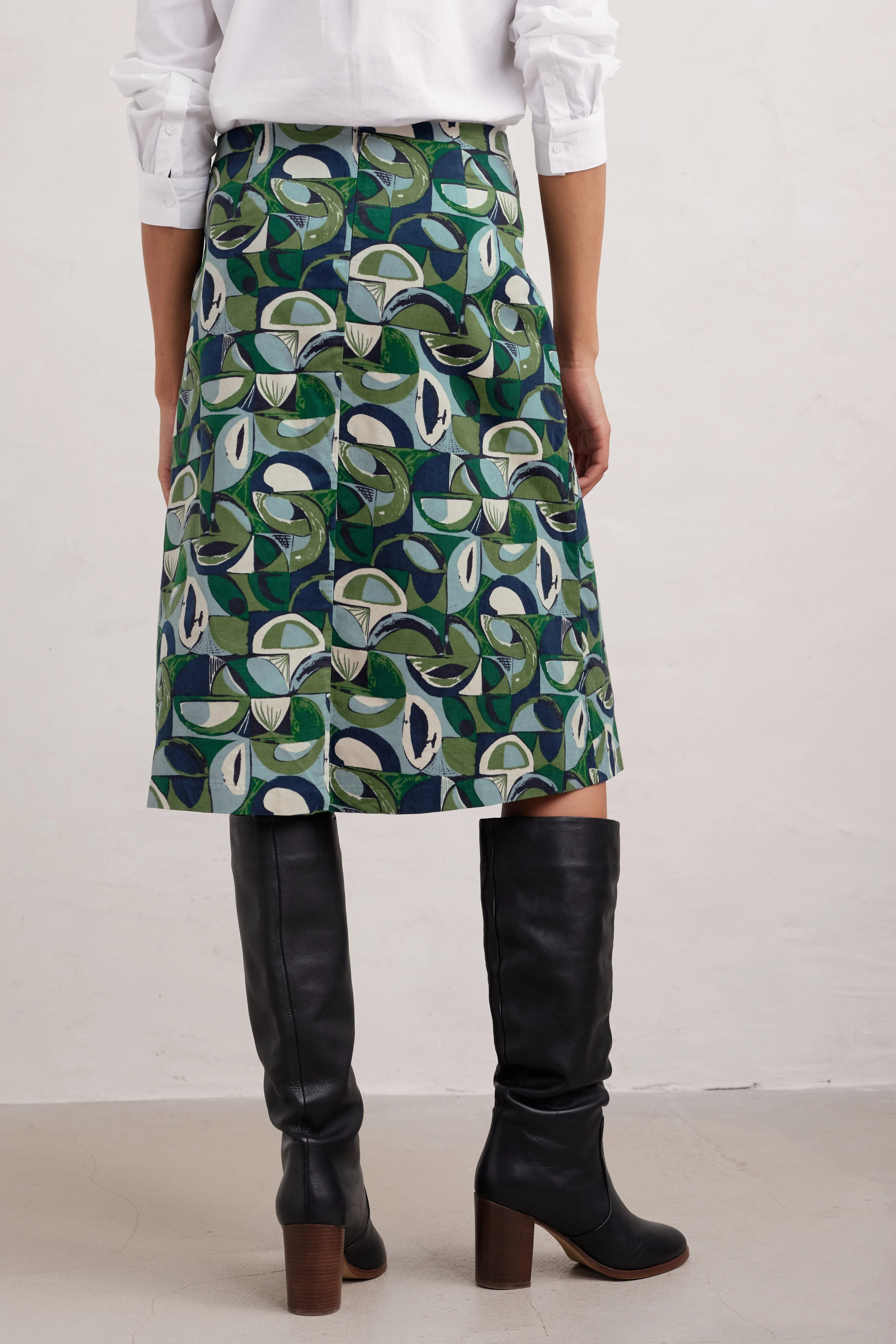 Seasalt Forest View Skirt in Land Forms Cut Grass