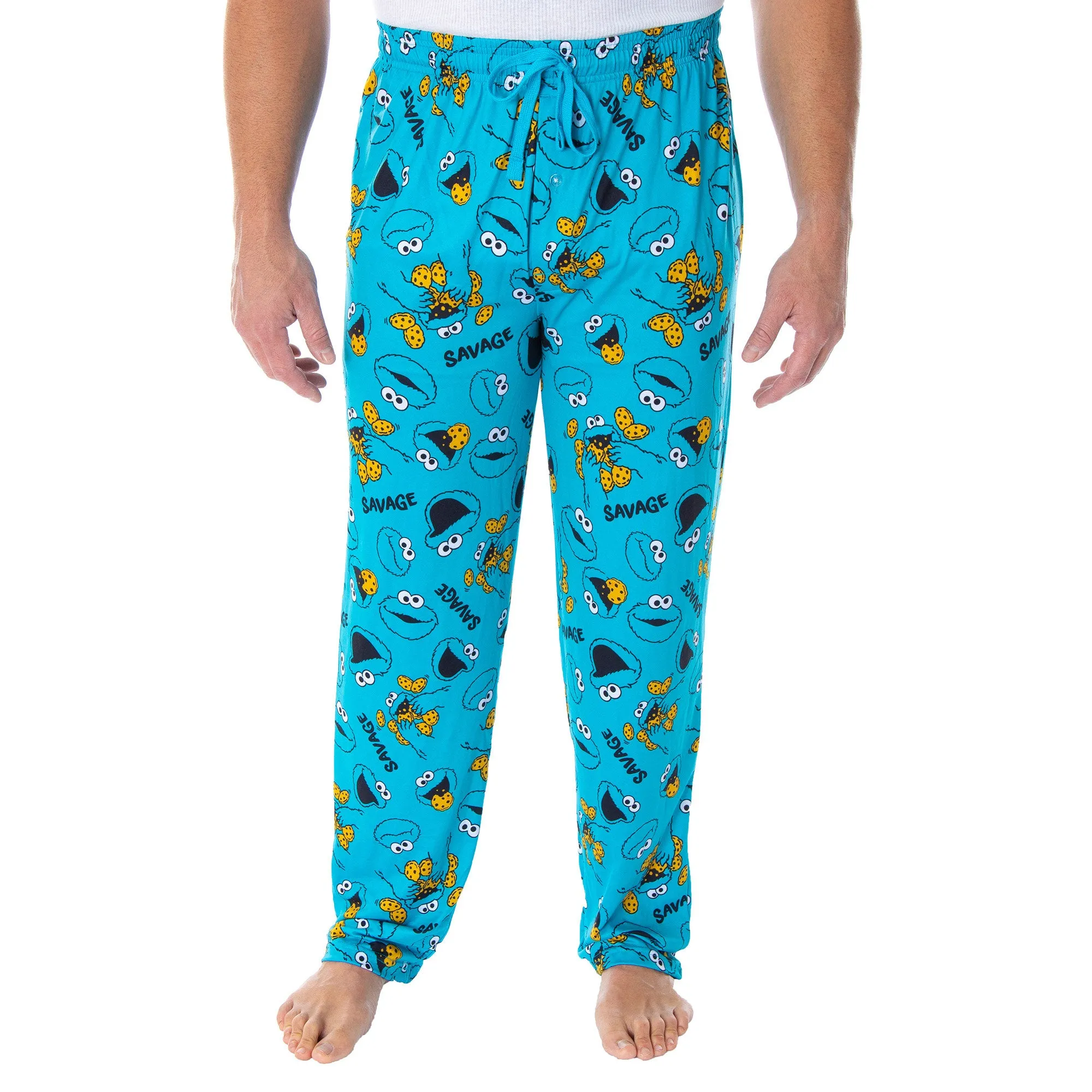 Sesame Street Men's Cookie Monster Savage Sleep Lounge Pajama Pants